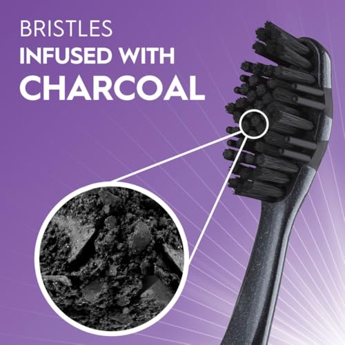 Oral-B 3D White Charcoal Manual Toothbrush, 2-Pack, Medium - Product Imagery