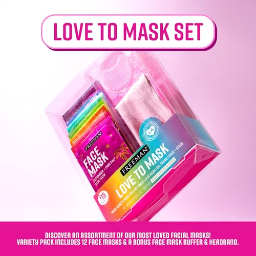 Freeman 14 Piece Love To Mask Variety Pack, Face Masks - Product Imagery