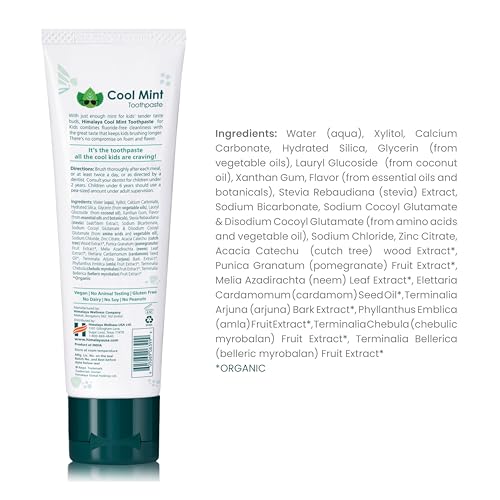 Himalaya Botanique Kids Toothpaste, Cool Mint, Fluoride-Free, - Product Imagery