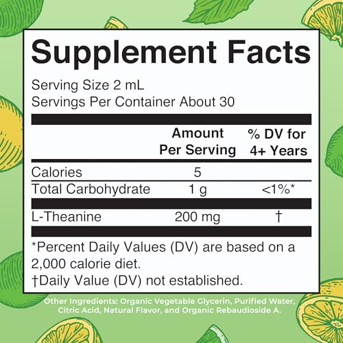 MaryRuth's L-Theanine Liquid Drops, Lemon Lime, 2 oz - Product Imagery