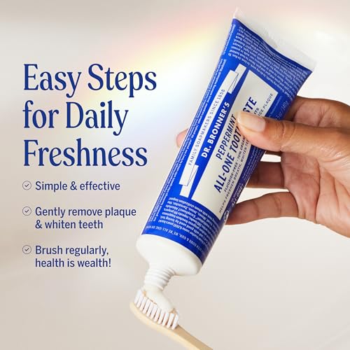Dr. Bronner’s All-One Toothpaste – Peppermint, 5 oz, 1-Pack – - Product Imagery