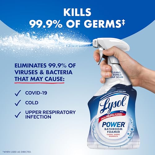 Lysol Power Foaming Bathroom Cleaner, Multipurpose Cleaner For - Product Imagery