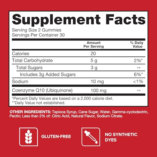 Qunol CoQ10 100mg Gummy, Ultra High Absorption, Antioxidant, 120 - Product Imagery