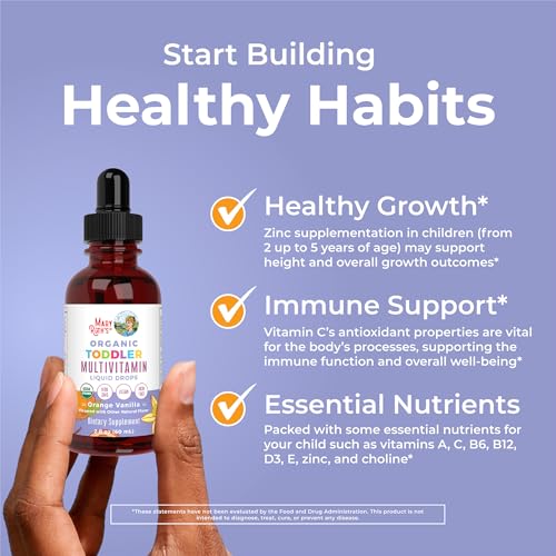MaryRuth's Organic Toddler Multivitamin Drops,Vegan,Sugar - Product Imagery