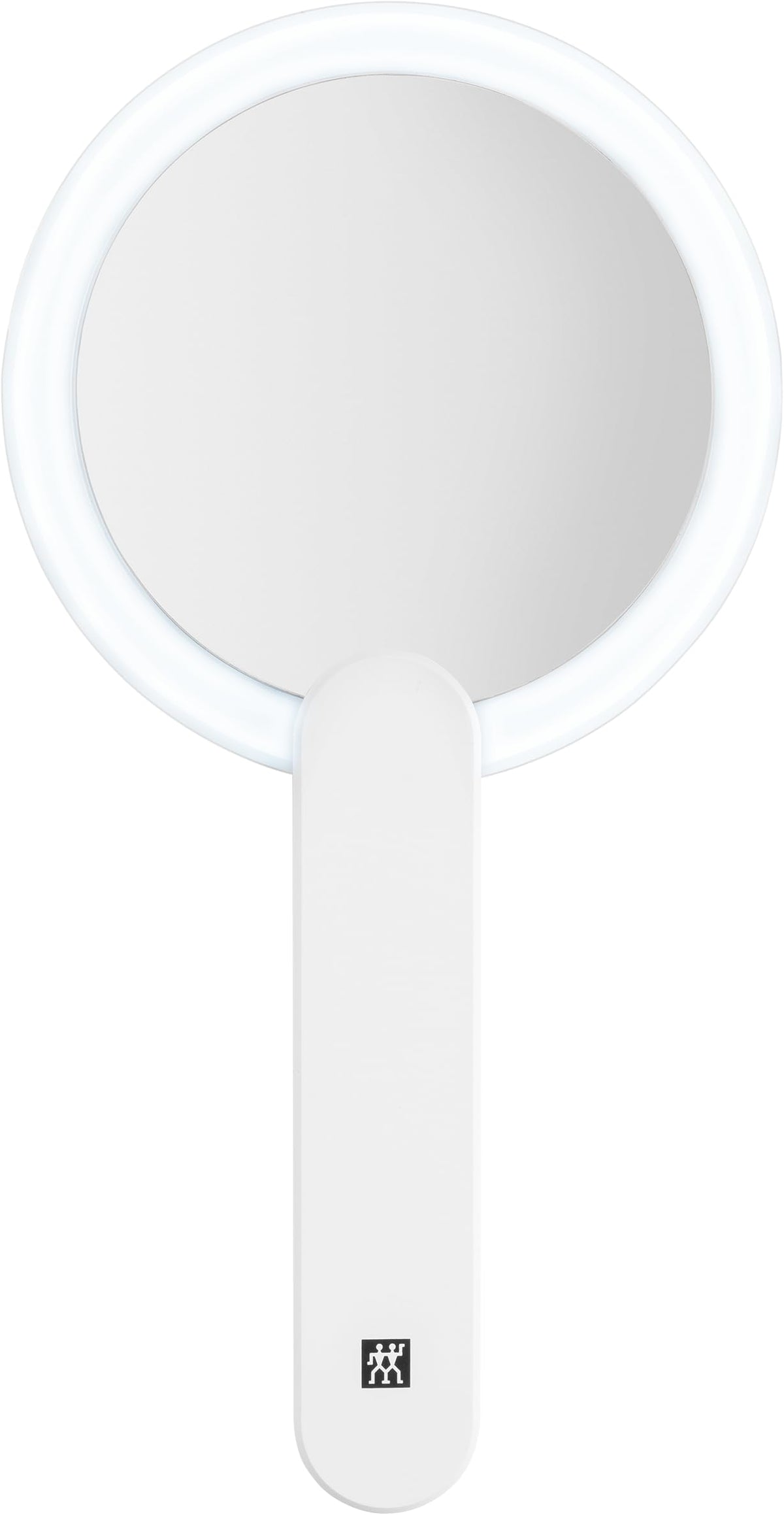 ZWILLING Makeup Mirror (10X Magnification, LED Rechargeable, 360 Degree Rotating Handle, Daylight White), Premium, White