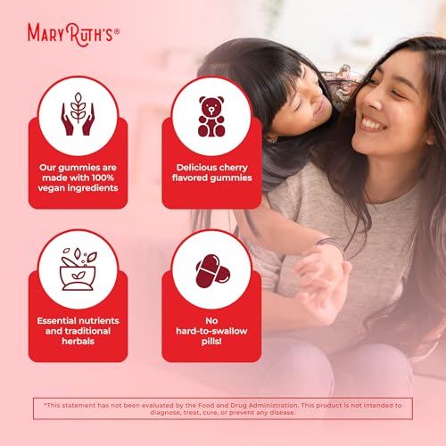 Mary Ruth's 5-1 Immunity Gummies with Elderberry for Kids & - Product Imagery