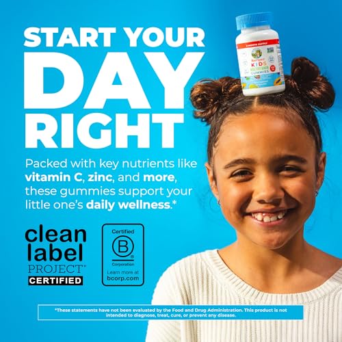 MARYRUTH'S Kids Multivitamin Gummies, Sugar Free, 2 Month - Product Imagery