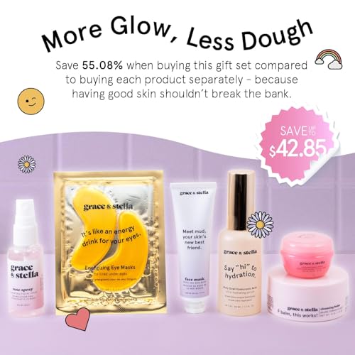 grace & stella Award Winning Skin Care Set - Gift Set for Women - Product Imagery