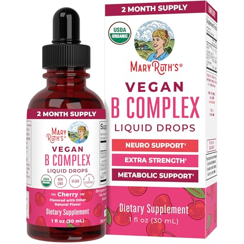 MARYRUTH'S Organic Vitamin B Complex, Biotin, Vitamin B12, - Product Imagery