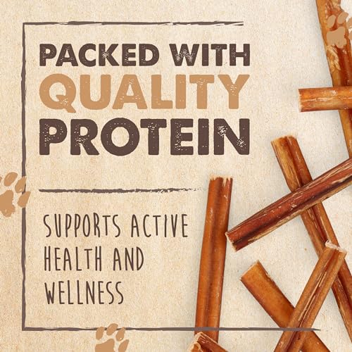 Mighty Paw Naturals Bully Sticks for Small, Medium & Large Dogs, - Product Imagery