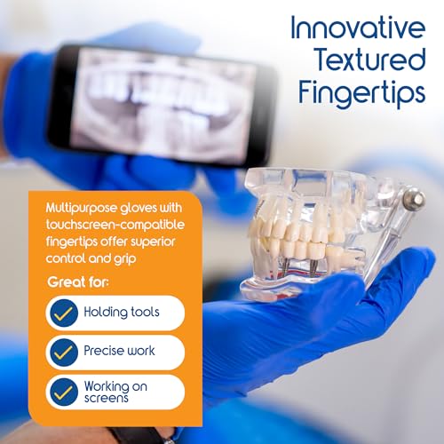 Inspire Cobalt Blue Nitrile Disposable Gloves | 4.5 Nitrile - Product Imagery