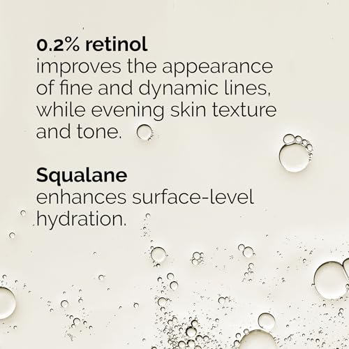 The Ordinary Retinol 0.2% in Squalane, Gentle Retinol Serum for - Product Imagery