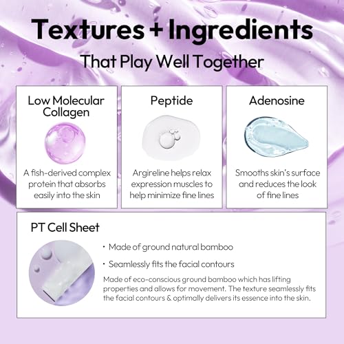 LAPCOS K Beauty Collagen Sheet - Skin Firming Face Mask (Pack of - Product Imagery