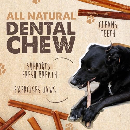 Mighty Paw Naturals Bully Sticks for Small, Medium & Large Dogs, - Product Imagery