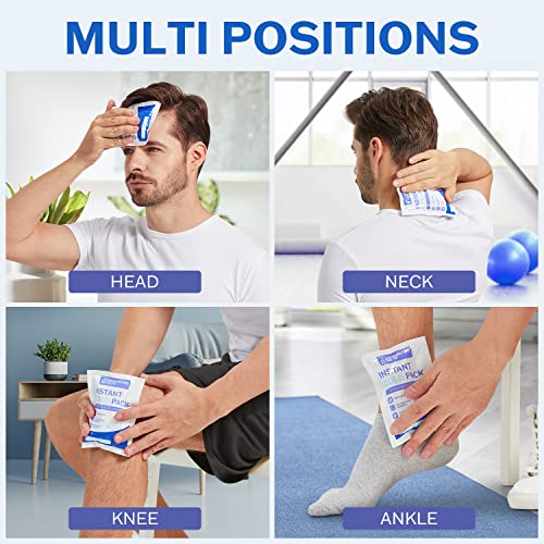 50 Pack Instant Ice Packs for Injuries, Disposable Instant Cold - Product Imagery