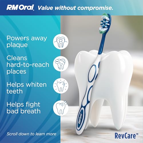 RM Oral RevCare Toothbrushes, Medium - 4 Count - Product Imagery
