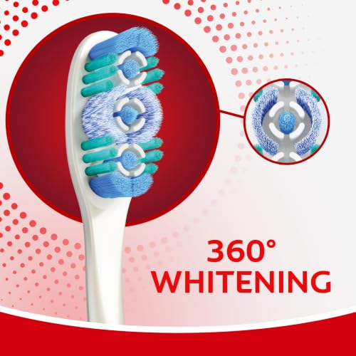 Colgate 360 Adult Whitening Toothbrushes, Soft, 4 Pack - Product Imagery