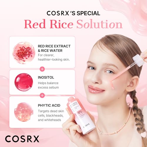 COSRX Red Rice Pore Peel Shot, Blackhead Remover AHA BHA PHA, - Product Imagery