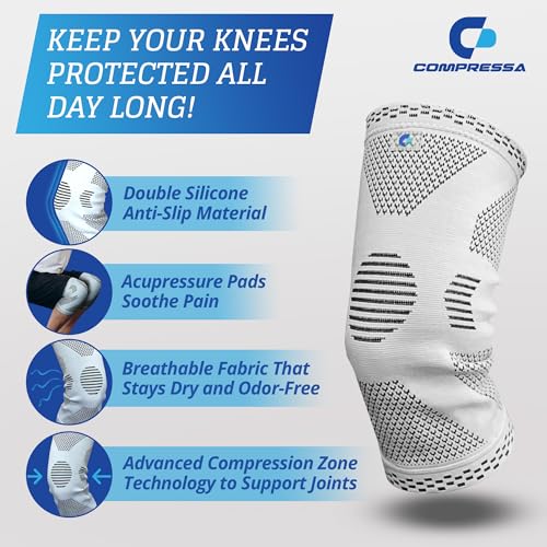 Compressa Knee Sleeve for Women & Men (Regular) - Non-Slip - Product Imagery