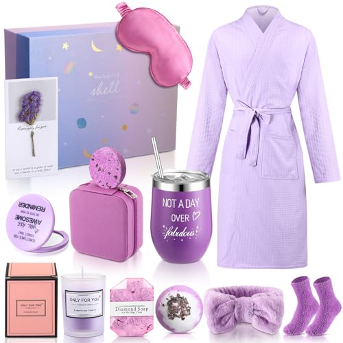 Nuogo 13 Pcs Birthday Gift for Women Spa Basket Set