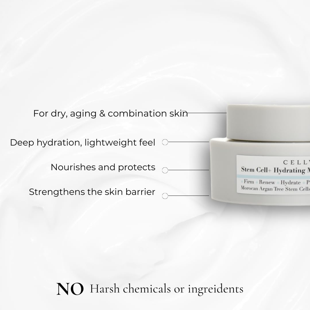 CELLVY Hydrating Korean Moisturizer w/Moroccan Argan Tree Stem Cells, Korean Taiwanese Skincare Stem Cell Face Cream w/S