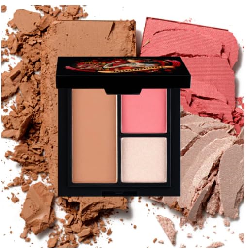 Reina Rebelde On Your Face Contour and Color Trio in Adorada is a multi-use face palette for fair to medium complexions.