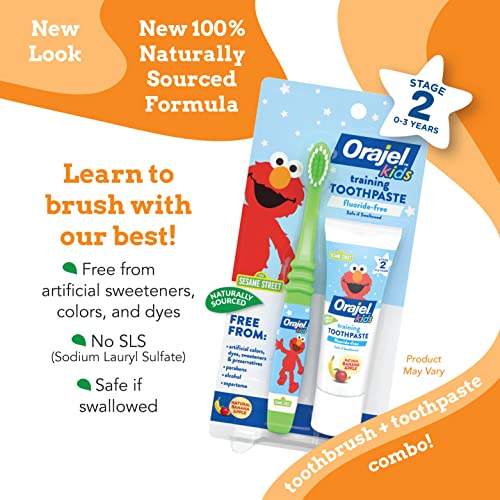Orajel Naturals Fluoride-Free Toothpaste and Toothbrush for Ages - Product Imagery