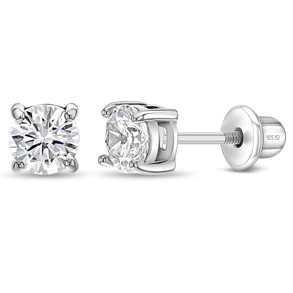 In Season Jewelry Tiny Solitaire Sterling Silver Kids Earrings – 2mm-5mm – ✘ ✔ ✔ ✘ ✔,