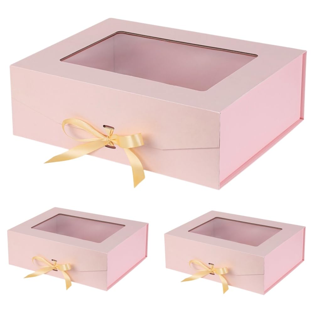 Pink Extra Large Gift Box 16 5x13x5 3 Inches with Magnetic - PLINJOY Official Imagery - 2