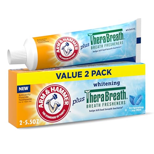 ARM & HAMMER Plus TheraBreath Toothpaste, Icy Mint, 5.5 oz, - Product Imagery