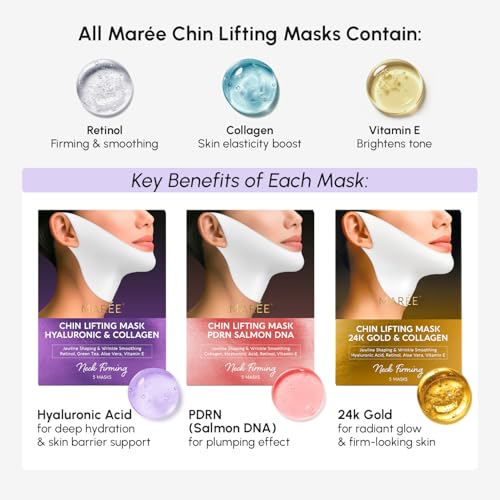 MAREE V Line Lifting Mask with 24K Gold – Deep Collagen Face - Product Imagery