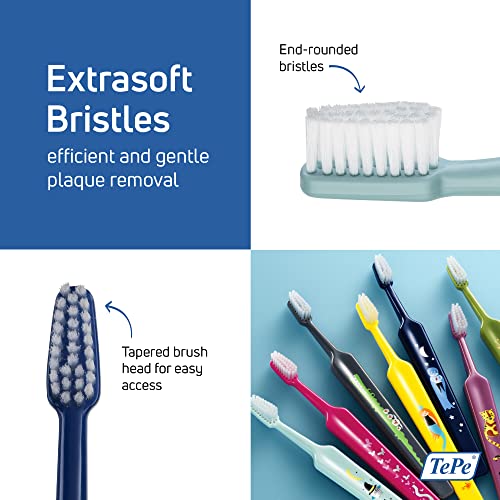 TePe Select Compact Toothbrush, Kids Extra Soft, Mixed Pack, - Product Imagery