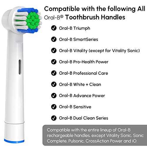Replacement Toothbrush Heads Compatible with Oral-B Braun, 4 Pcs - Product Imagery