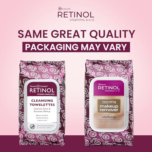 LIVAURA Retinol Makeup Remover Wipes for Women - Facial - Product Imagery