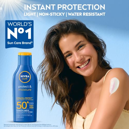 Nivea Moisturizing Sun Lotion SPF 50 |4.2 fl oz - Product Imagery