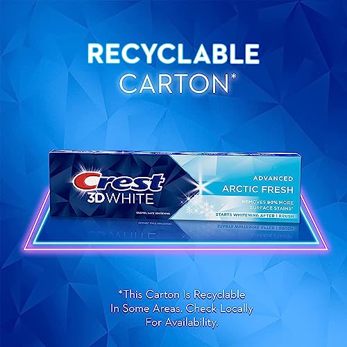 Crest 3D White Arctic Fresh Teeth Whitening Toothpaste, 3.8 oz - Product Imagery