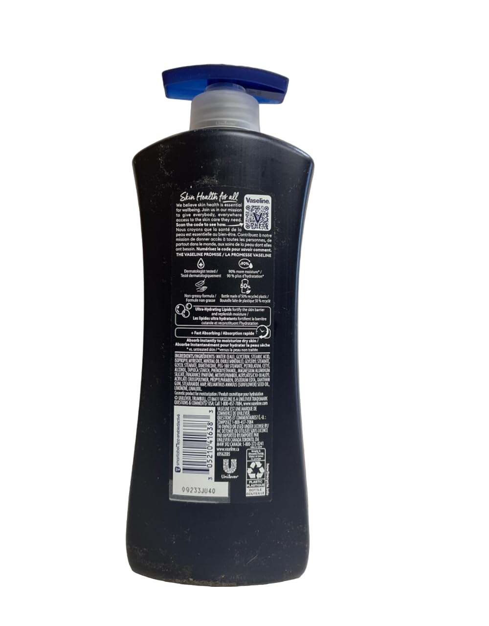 Vaseline Men Body & Face Lotion, Fast Absorbing 20.3 oz (Pack of 10) – close-up detail