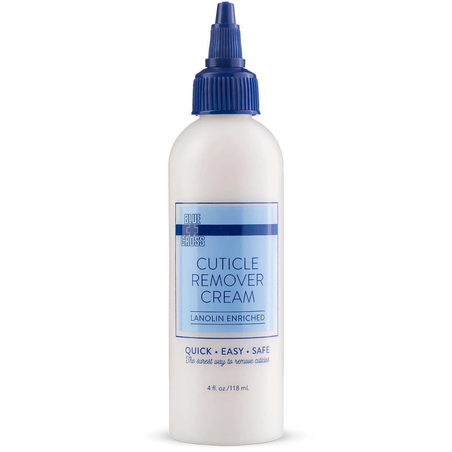 Blue Cross Cuticle Remover Cream for Dry Damaged Cuticles, Made in USA, 4oz