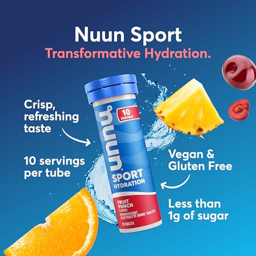 Nuun Sport Electrolyte Tablets Mixed Flavors, GF & Vegan, 4 Pack - Product Imagery