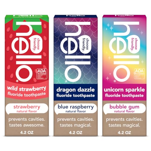 hello Kids Fluoride Toothpaste Variety Pack, 3 Pack, 4.2 oz - Product Imagery