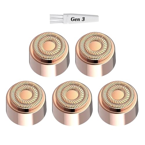 innobeaut Gen 3 Replacement Heads Compatible with Flawless Facial Remover, 5 Pack – 18K-Gold 18K-Gold 18K-Gold 18K-Gold 