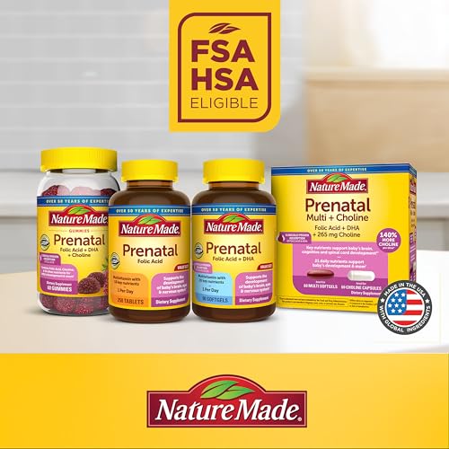 Nature Made Prenatal Vitamins for Women with Folic Acid + DHA, - Product Imagery