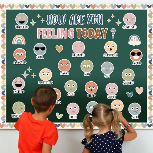 BOHO Feeling Emotion Bulletin Board Set Classroom Decorations - Product Imagery