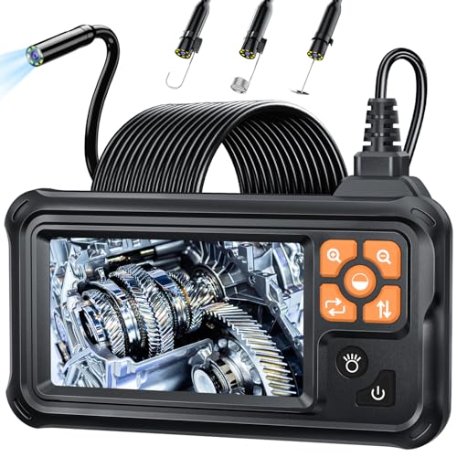SKYBASIC Industrial Endoscope Borescope Camera with Light, 4.3'' HD Digital Handheld Waterproof Sewer Tools Snake Inspec
