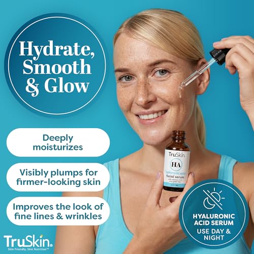 TruSkin Hyaluronic Acid Serum for Face for Hydrated, Plumper - Product Imagery