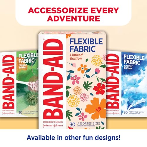 BAND-AID Brand Flexible Fabric Adhesive Bandages, Wildflower - Product Imagery