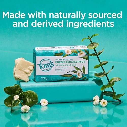 Tom's of Maine Natural Beauty Bar Soap, Fresh Eucalyptus, 5 oz - Product Imagery