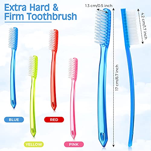 Zopeal 8 Pieces Extra Hard Firm Bristle Toothbrush for Adults - Product Imagery
