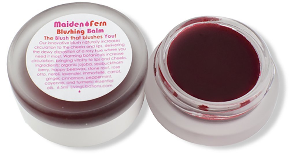 LIVING LIBATIONS - Organic Maiden Fern Blushing Balm | Natural, Wildcrafted Clean Beauty (.22 oz | 6.5 ml) – product pho