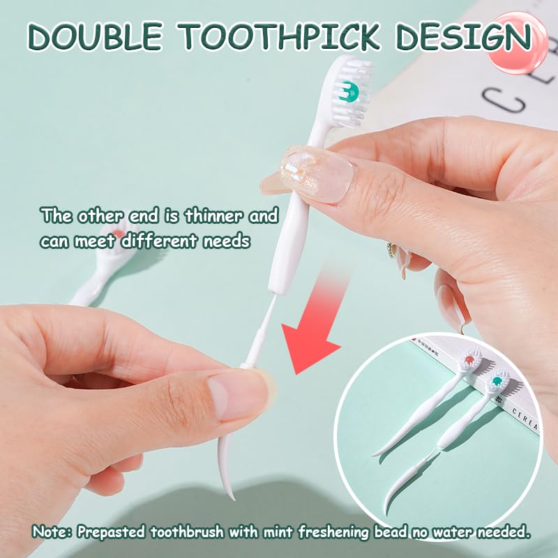 Mini Disposable Toothbrush Travel Set, Mix Flavor, 24pcs - Product Imagery